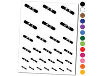 Snowboard with Boot Bindings Temporary Tattoo Water Resistant Fake Body Art Set Collection