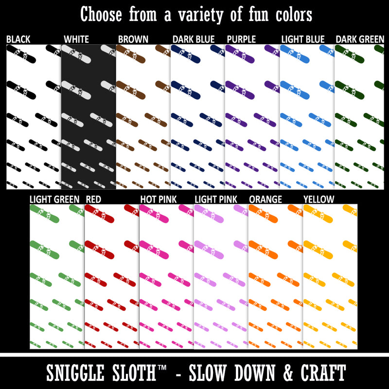 Snowboard with Boot Bindings Temporary Tattoo Water Resistant Fake Body Art Set Collection