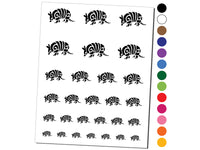 Southwestern Style Tribal Armadillo Temporary Tattoo Water Resistant Fake Body Art Set Collection