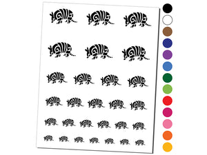 Southwestern Style Tribal Armadillo Temporary Tattoo Water Resistant Fake Body Art Set Collection