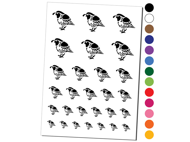 Southwestern Style Tribal Quail Bird Temporary Tattoo Water Resistant Fake Body Art Set Collection