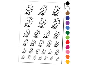 Standing Cockatoo Parrot Bird Temporary Tattoo Water Resistant Fake Body Art Set Collection