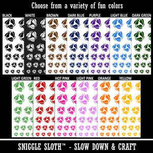 Three Leaves Circle Recycle Pattern Temporary Tattoo Water Resistant Fake Body Art Set Collection