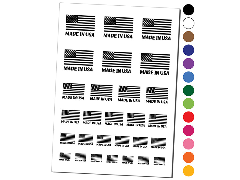 Made in USA America Flag Temporary Tattoo Water Resistant Fake Body Art Set Collection
