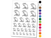 Gerbil Rodent Pet Temporary Tattoo Water Resistant Fake Body Art Set Collection