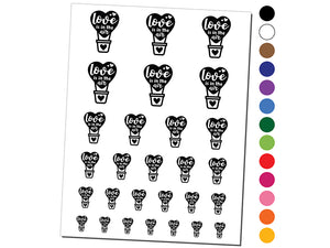 Love is in the Air Valentine's Day Temporary Tattoo Water Resistant Fake Body Art Set Collection