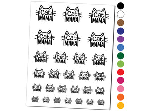 Cat Mama Mom Temporary Tattoo Water Resistant Fake Body Art Set Collection