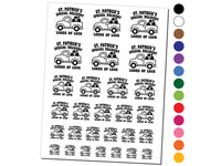 Special Delivery Truck St. Patrick's Day Temporary Tattoo Water Resistant Fake Body Art Set Collection
