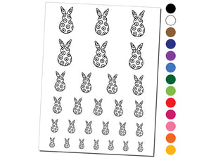 Bunny Pattern Flowers Easter Rabbit Temporary Tattoo Water Resistant Fake Body Art Set Collection
