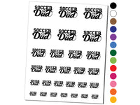Soccer Dad Text with Ball Temporary Tattoo Water Resistant Fake Body Art Set Collection