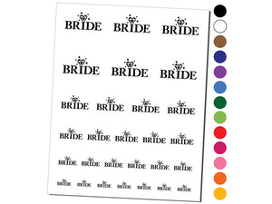 Bride Diamond Detail Wedding Love Temporary Tattoo Water Resistant Fake Body Art Set Collection