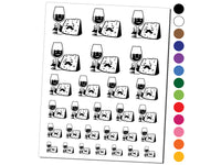 Wine Glass and Cheese Perfect Pair Temporary Tattoo Water Resistant Fake Body Art Set Collection