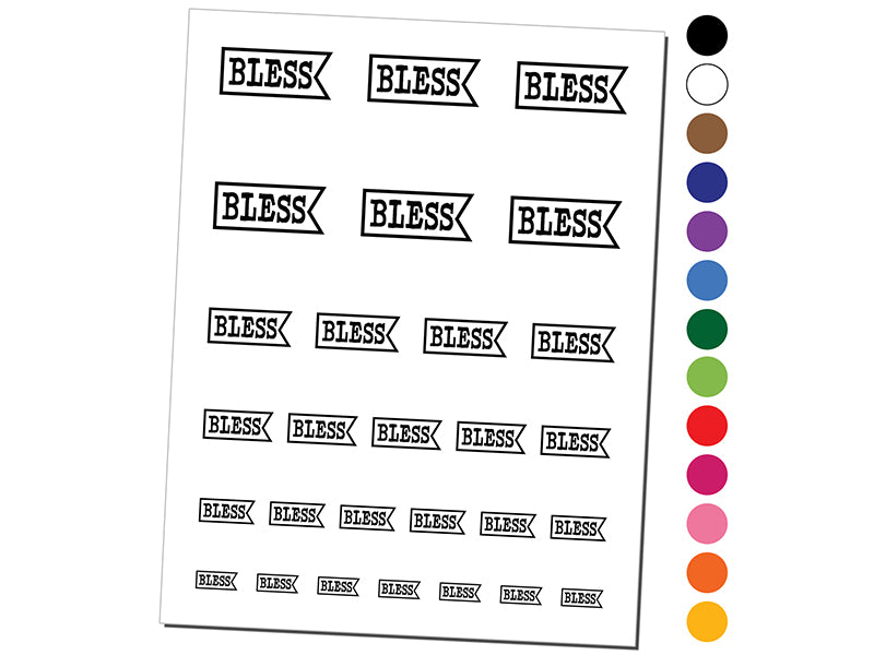 Bless in Flag Temporary Tattoo Water Resistant Fake Body Art Set Collection