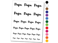 Papa Cursive Text Dad Father Temporary Tattoo Water Resistant Fake Body Art Set Collection