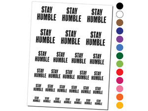 Stay Humble Drop Shadow Temporary Tattoo Water Resistant Fake Body Art Set Collection