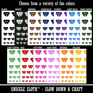 Simple Puppy Dog Head Icon Temporary Tattoo Water Resistant Fake Body Art Set Collection