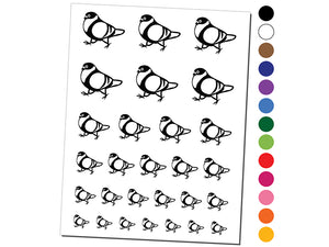 Strutting Common Rock Pigeon Bird Temporary Tattoo Water Resistant Fake Body Art Set Collection