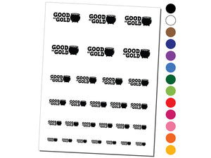 Good as Gold Pot of Gold Teacher Student School Temporary Tattoo Water Resistant Fake Body Art Set Collection