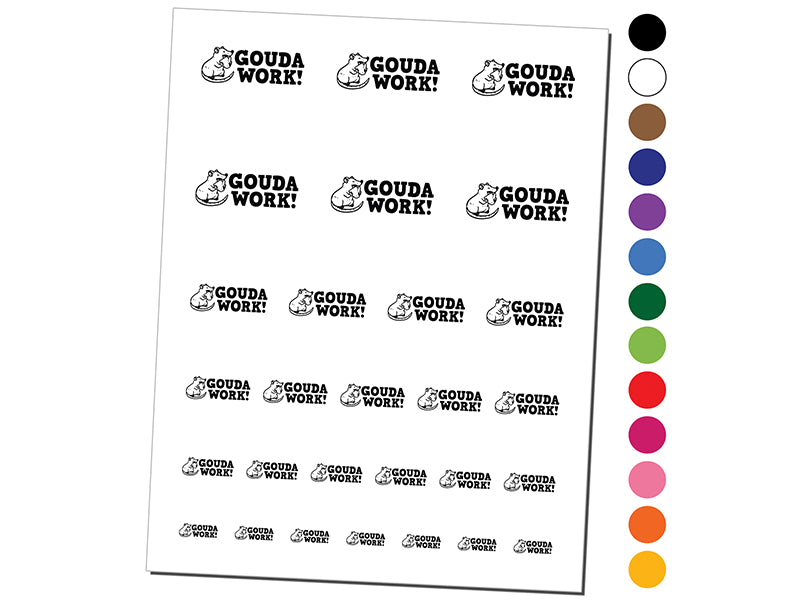 Gouda Good Work Mouse with Cheese Teacher Student School Temporary Tattoo Water Resistant Fake Body Art Set Collection
