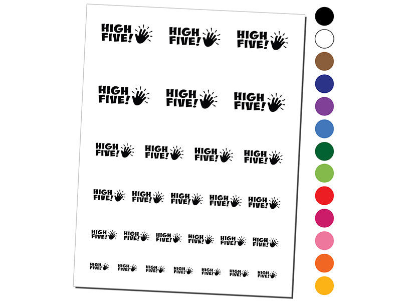 High Five Teacher Student School Temporary Tattoo Water Resistant Fake Body Art Set Collection