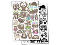 Hanging with Sloths Temporary Tattoo Water Resistant Fake Body Art Set Collection