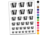 Classic Accordion Music Temporary Tattoo Water Resistant Fake Body Art Set Collection