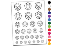 Lion Head Face Temporary Tattoo Water Resistant Fake Body Art Set Collection