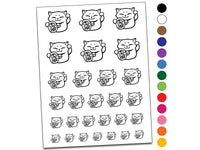 Maneki Neko Lucky Cat Temporary Tattoo Water Resistant Fake Body Art Set Collection