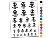 Memento Mori Skull Temporary Tattoo Water Resistant Fake Body Art Set Collection