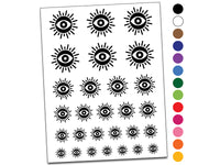 Sun Evil Eye Nazar Charm Temporary Tattoo Water Resistant Fake Body Art Set Collection