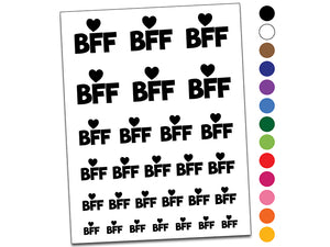 BFF Best Friends Forever Heart Temporary Tattoo Water Resistant Fake Body Art Set Collection