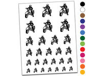 Biker on Motorcycle Temporary Tattoo Water Resistant Fake Body Art Set Collection