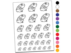Cheeky Butt Frog Temporary Tattoo Water Resistant Fake Body Art Set Collection