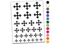 Crosslet Cross Temporary Tattoo Water Resistant Fake Body Art Set Collection