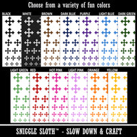 Crosslet Cross Temporary Tattoo Water Resistant Fake Body Art Set Collection