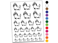 Dorky Dachshund Wiener Dog Smile Temporary Tattoo Water Resistant Fake Body Art Set Collection