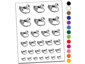 Elegant Swan Bird Temporary Tattoo Water Resistant Fake Body Art Set Collection