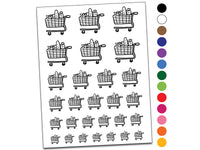 Shopping Cart Full Groceries Food Temporary Tattoo Water Resistant Fake Body Art Set Collection