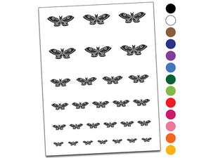 Geometric Moth Butterfly Temporary Tattoo Water Resistant Fake Body Art Set Collection