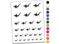 Adorable Thresher Shark Temporary Tattoo Water Resistant Fake Body Art Set Collection