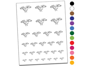 Swan Artsy Contour Line Temporary Tattoo Water Resistant Fake Body Art Set Collection