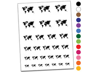 World Map Travel Temporary Tattoo Water Resistant Fake Body Art Set Collection