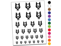 Ferocious Wolf Skull Head Temporary Tattoo Water Resistant Fake Body Art Set Collection