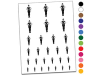 Police Woman Officer Cop Temporary Tattoo Water Resistant Fake Body Art Set Collection