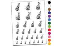 Serval Spotted Wild Cat Temporary Tattoo Water Resistant Fake Body Art Set Collection