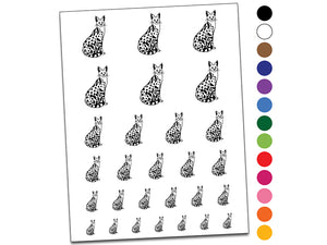 Serval Spotted Wild Cat Temporary Tattoo Water Resistant Fake Body Art Set Collection