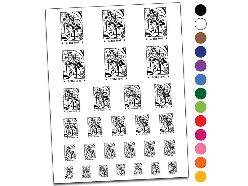 Tarot Card - The Fool (Silhouette) - Tarot - Sticker